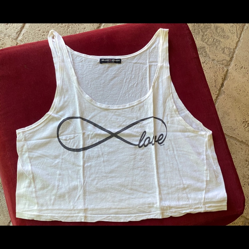 Brandy Melville Infinity Sign Crop Top